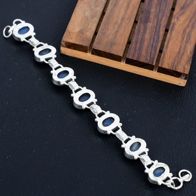 925 Sterling Silver Natural Labradorite Gemstone Boho Bracelet/Trendy Gift/Royal Elegant Fiery Stone Jewellery/Special Gift For Her