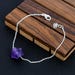925 Sterling Silver Raw Amethyst Gemstone Bracelet/Amethyst Jewellery/Rough Stone/Trendy Gift/Royal Elegant Jewellery/Special Gift For Her